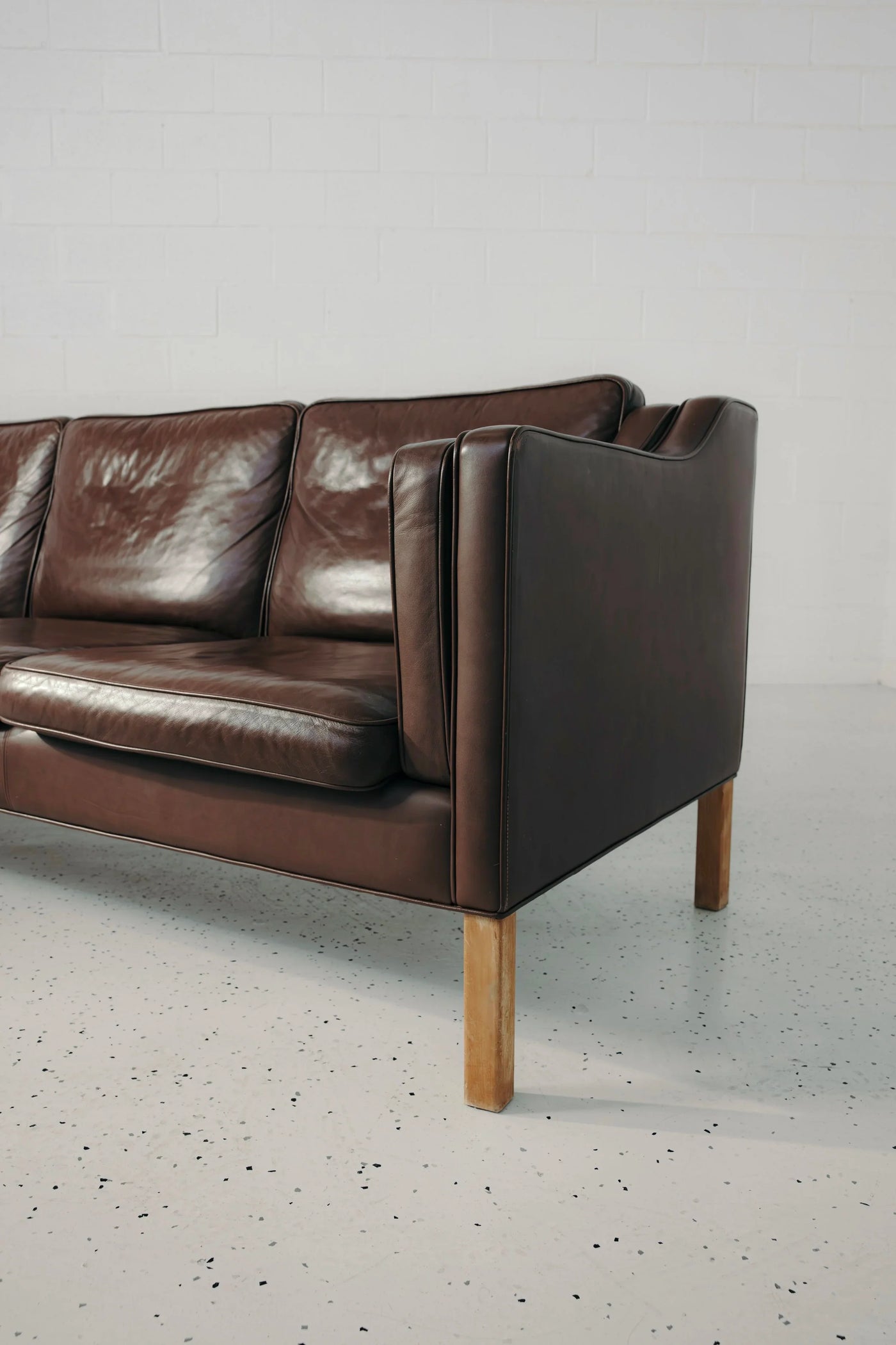 Danish 3-Seater Leather Sofa