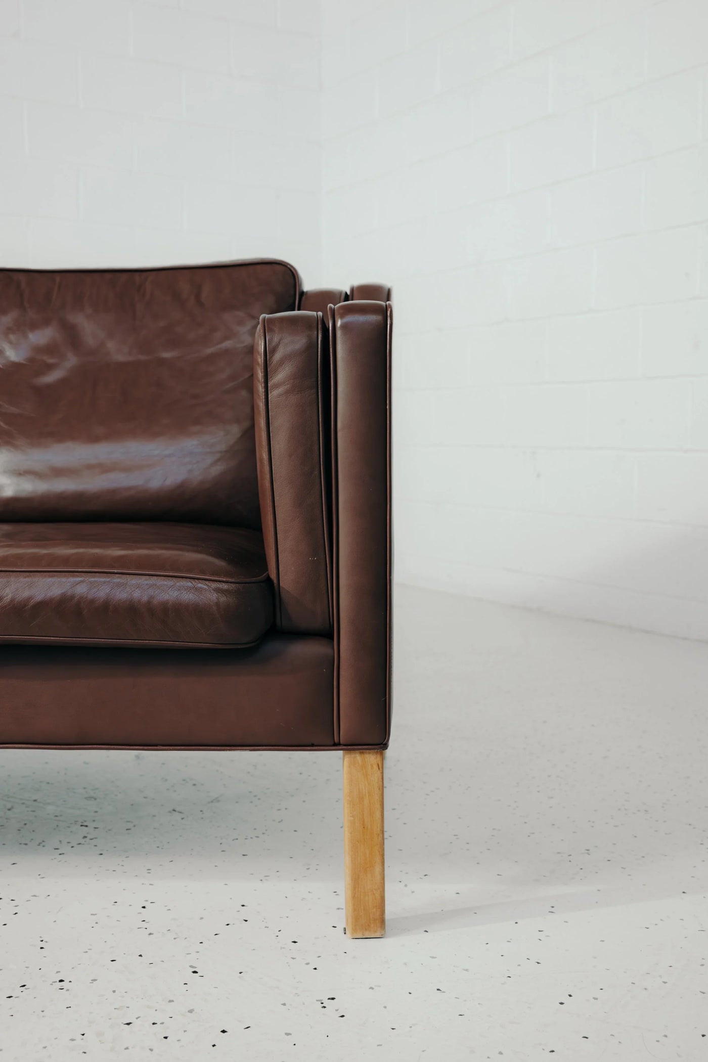 Danish 3-Seater Leather Sofa