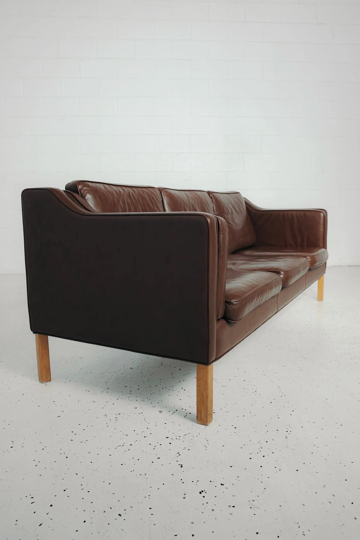 Danish 3-Seater Leather Sofa