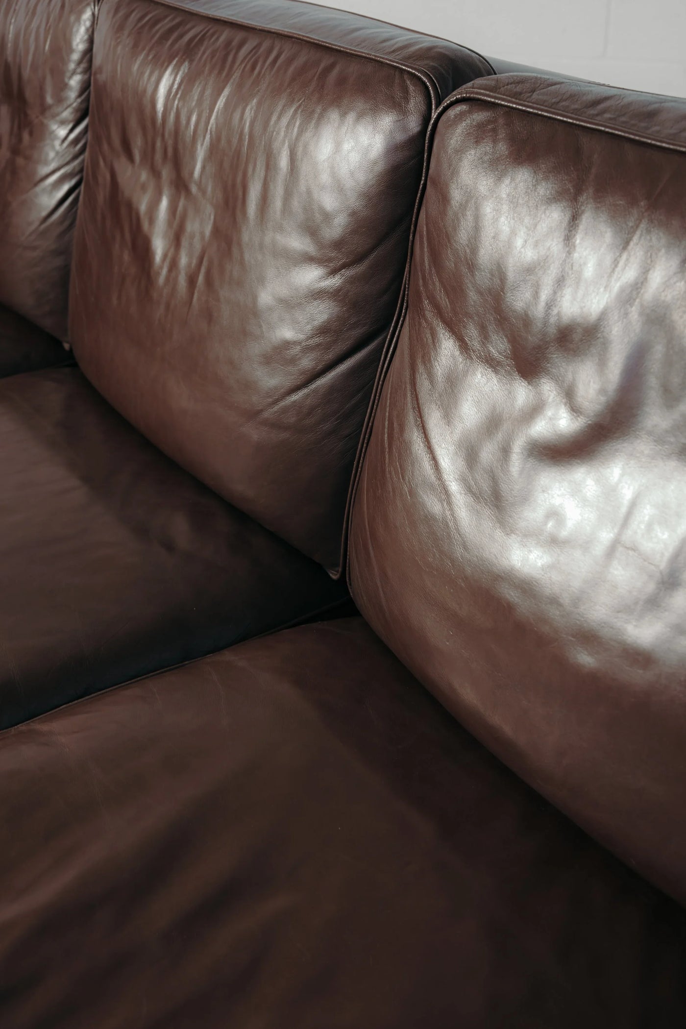 Danish 3-Seater Leather Sofa