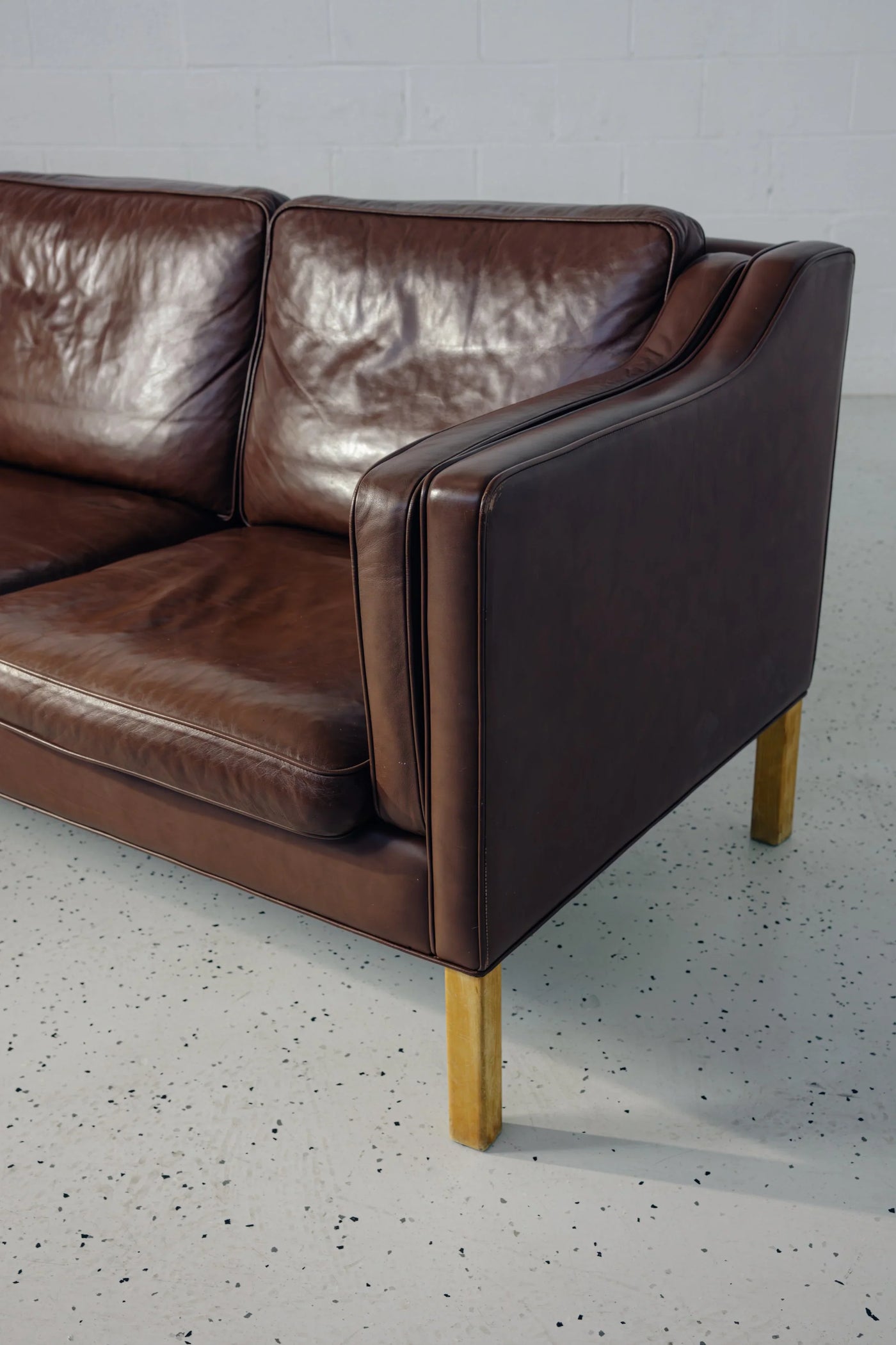 Danish 3-Seater Leather Sofa