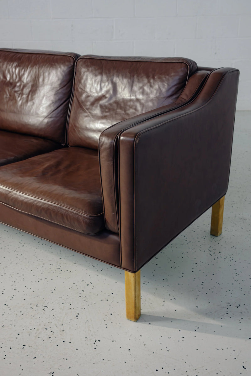 Danish 3-Seater Leather Sofa