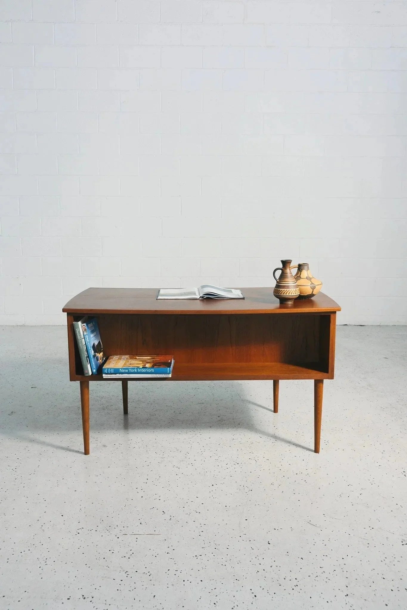 Danish Teak Desk with Bookshelf Back