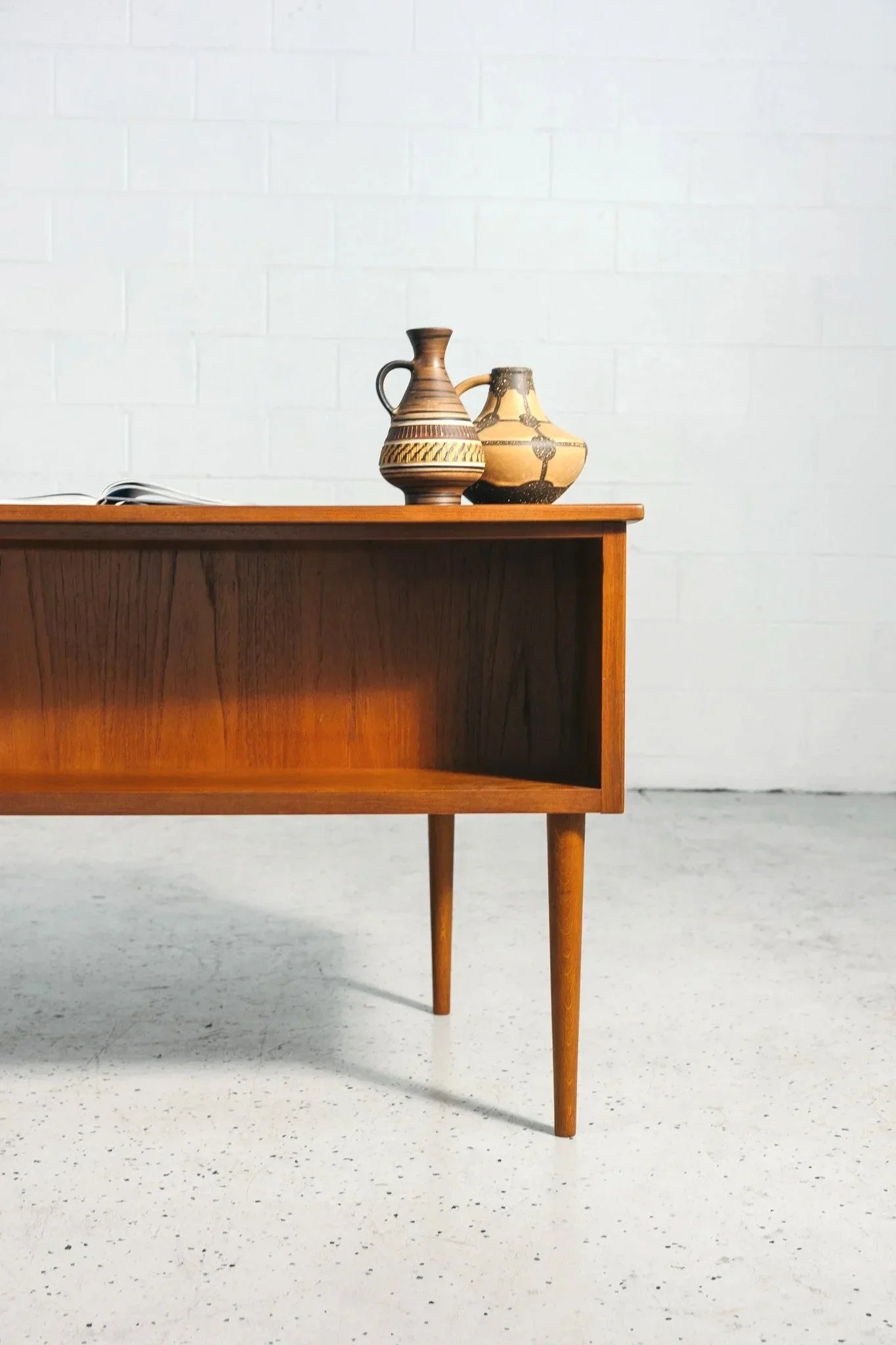 Danish Teak Desk with Bookshelf Back