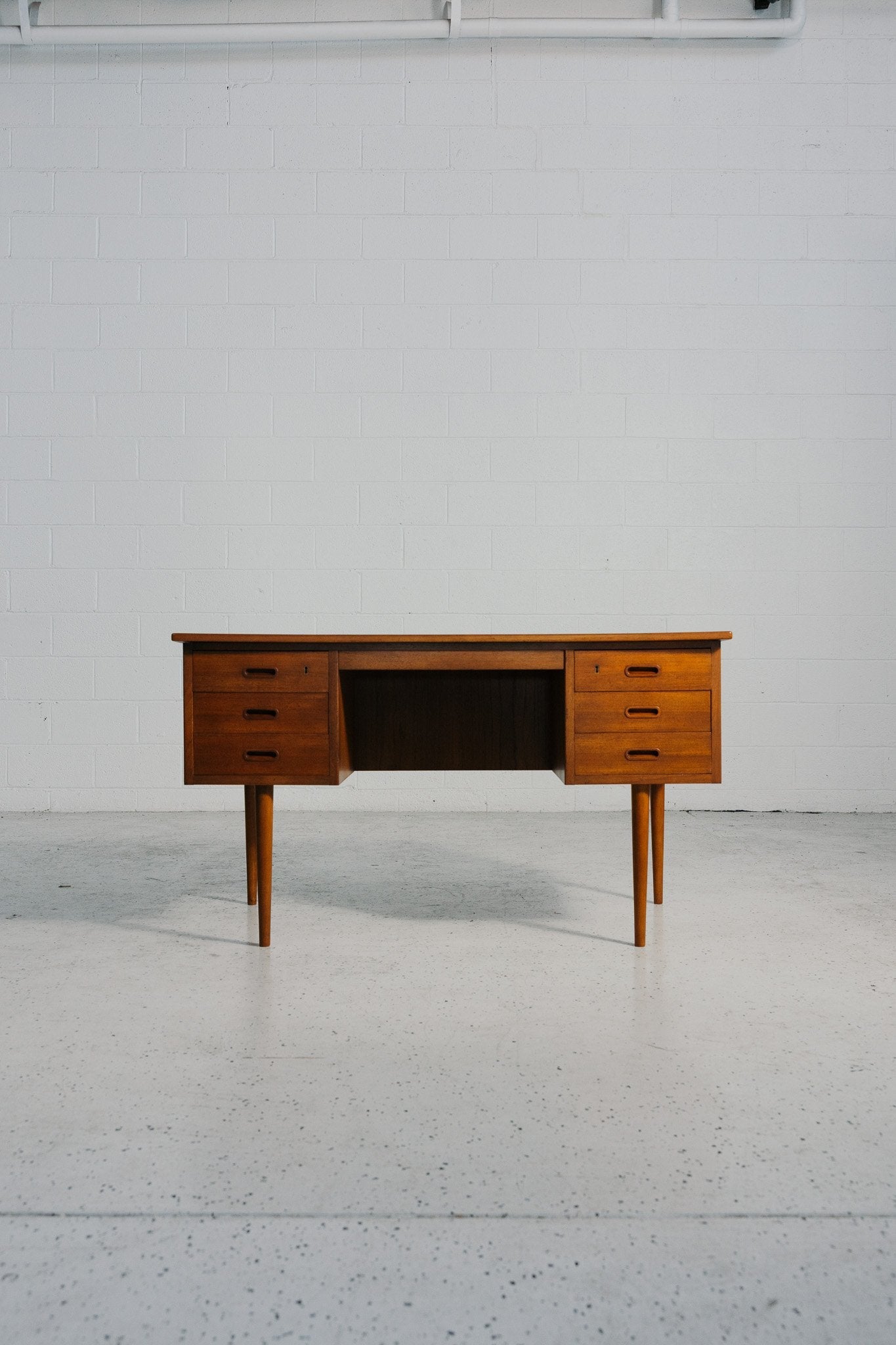 Danish Teak Desk with Bookshelf Back