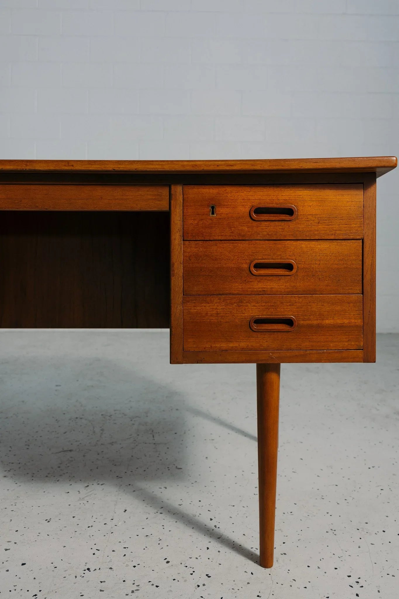 Danish Teak Desk with Bookshelf Back
