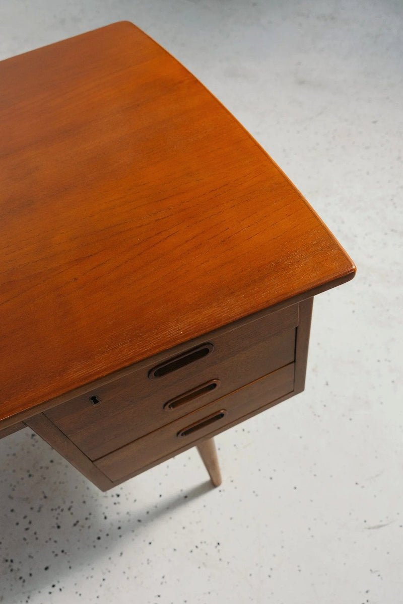 Danish Teak Desk with Bookshelf Back