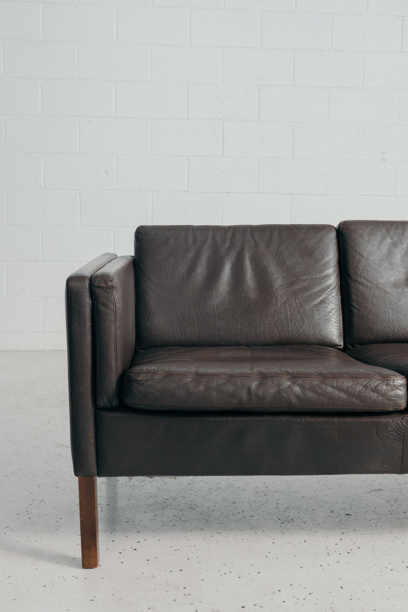 Dark Brown 3-Seater Leather Sofa