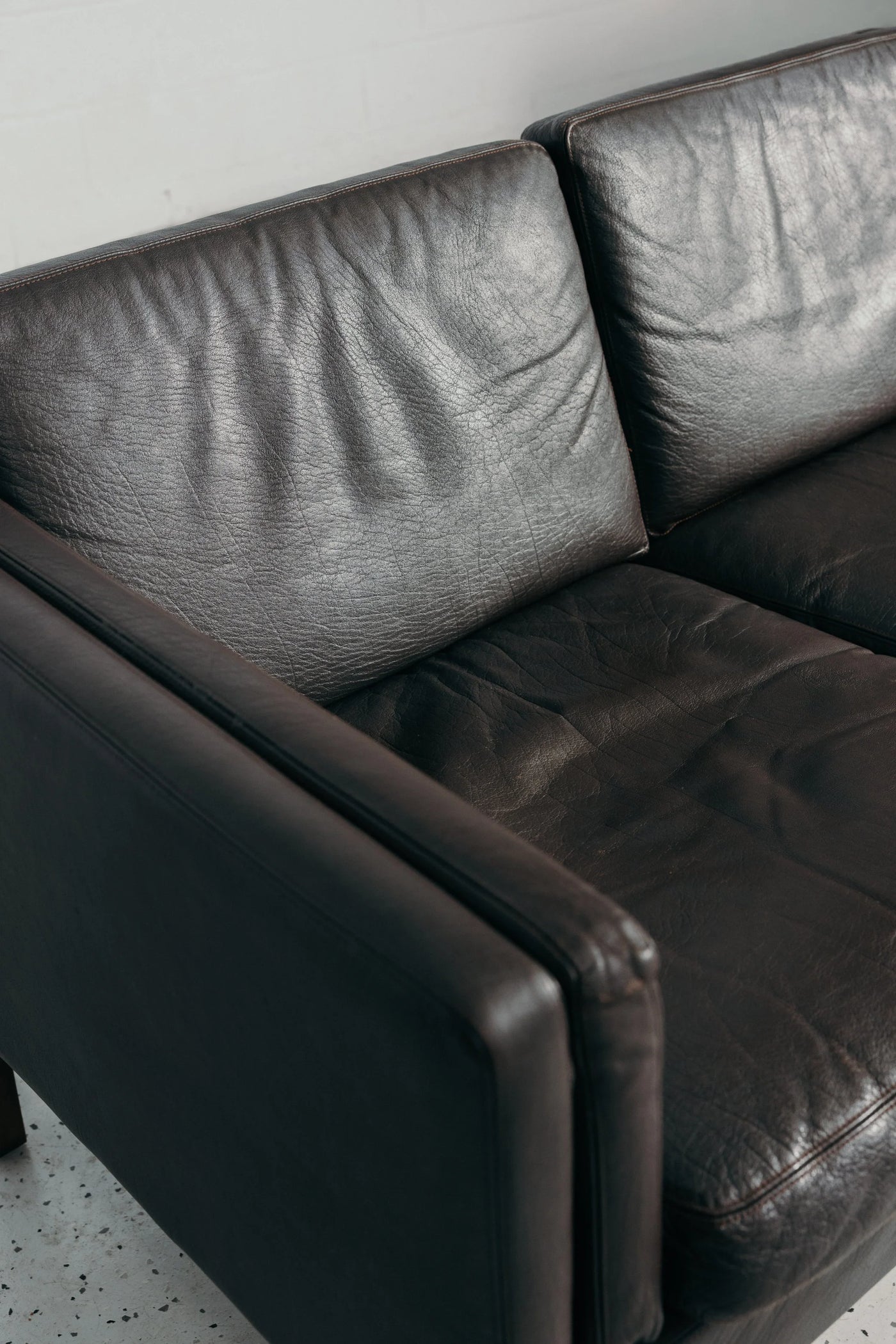 Dark Brown 3-Seater Leather Sofa