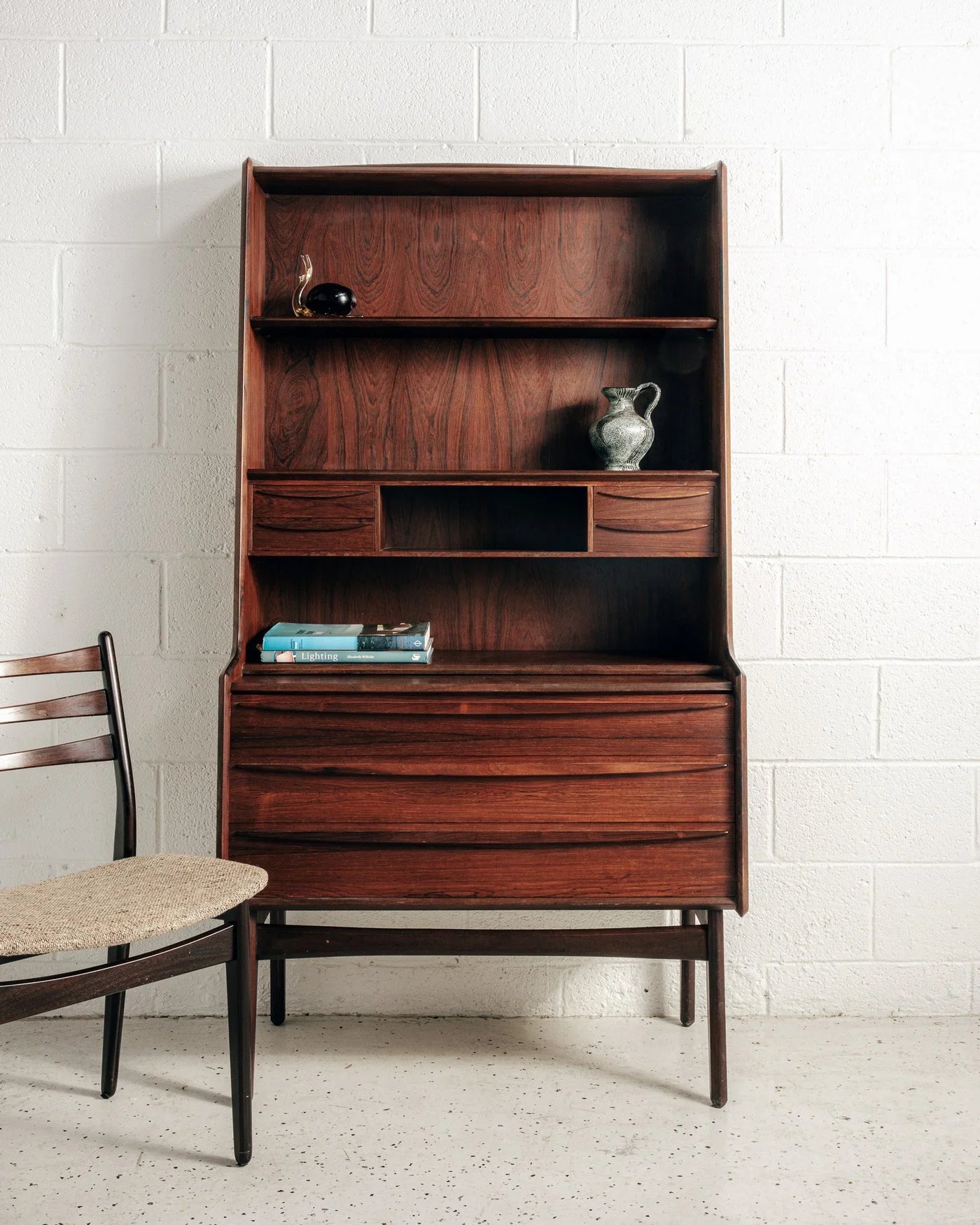 Danish Secretary Bookcase in Rosewood