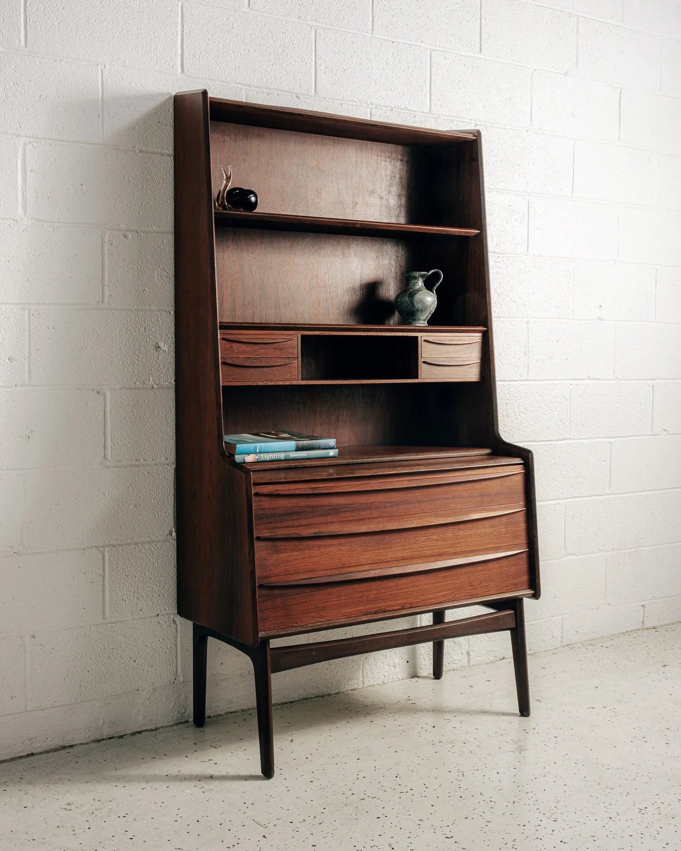 Danish Secretary Bookcase in Rosewood
