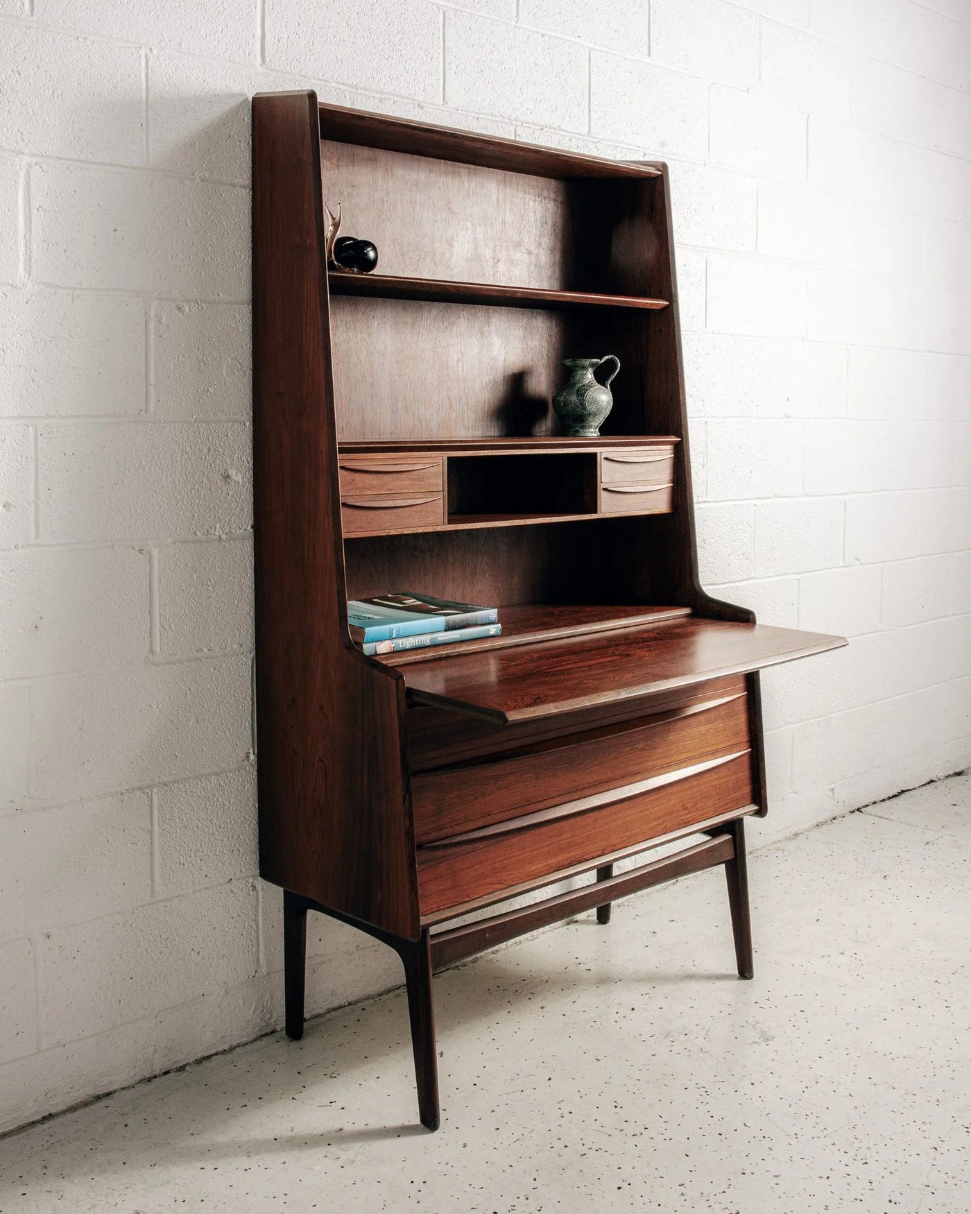 Danish Secretary Bookcase in Rosewood