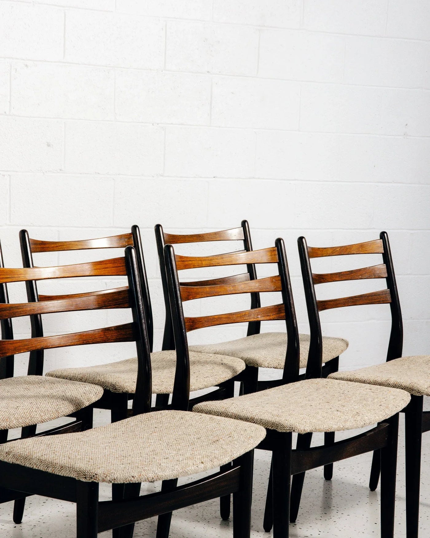 Set of 6 Ladderback Rosewood Dining Chairs