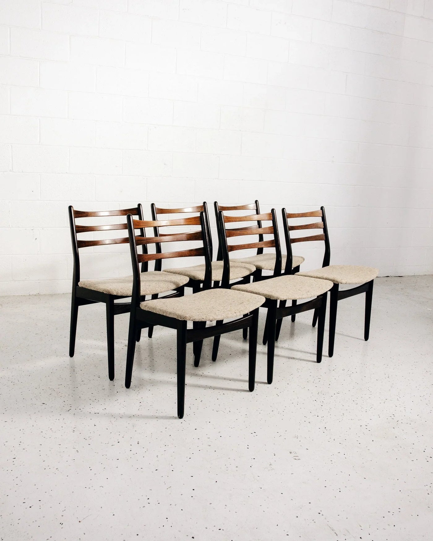 Set of 6 Ladderback Rosewood Dining Chairs