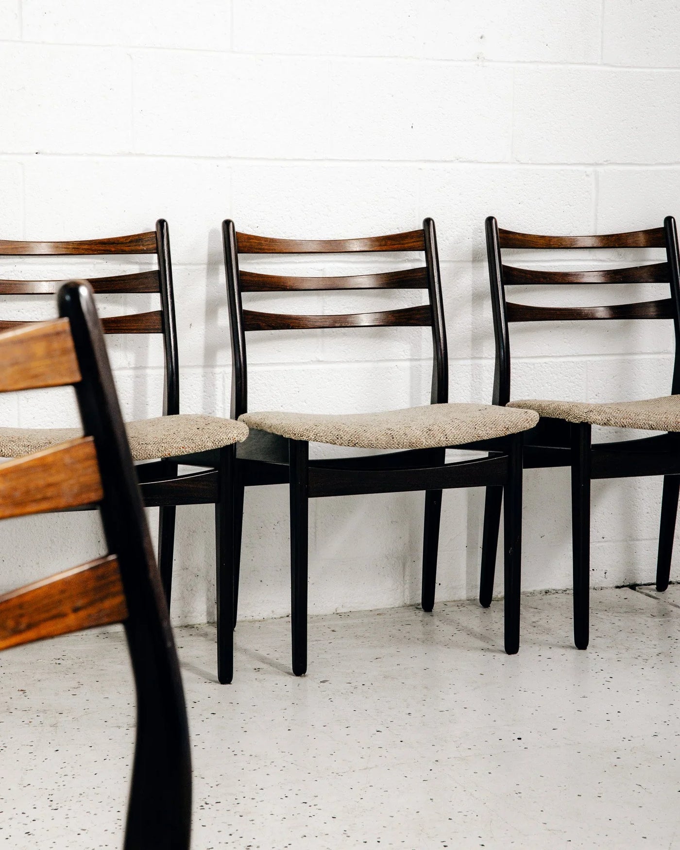 Set of 6 Ladderback Rosewood Dining Chairs
