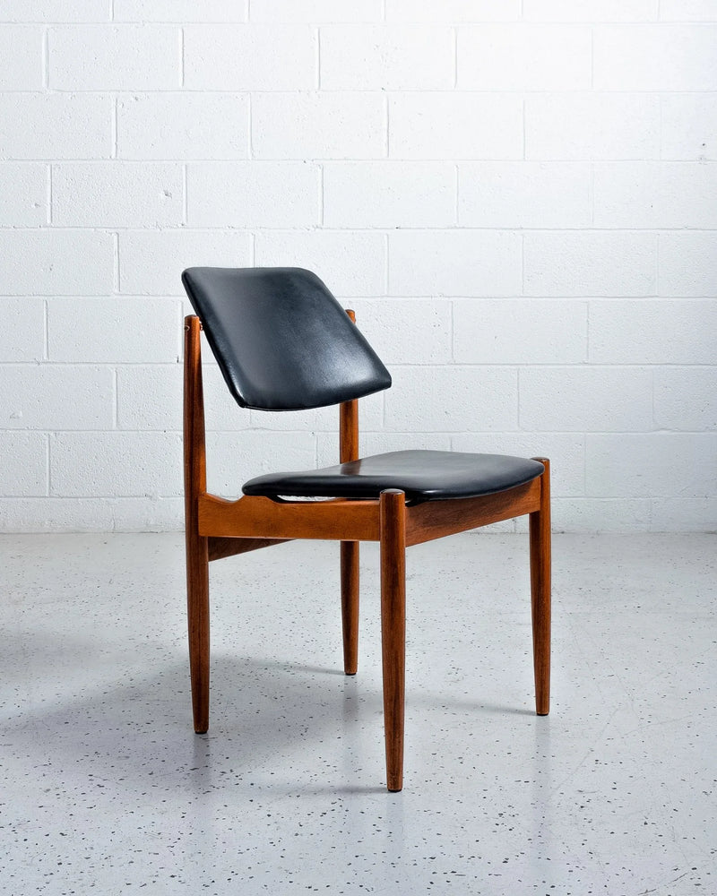 Set of 6 Arne Vodder for TH Brown Dining Chairs