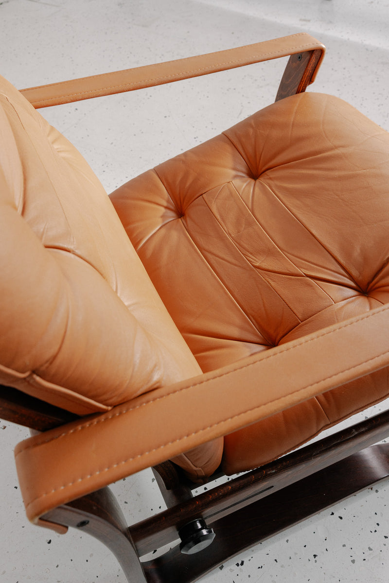 Norwegian Reclining Armchair with Footstool