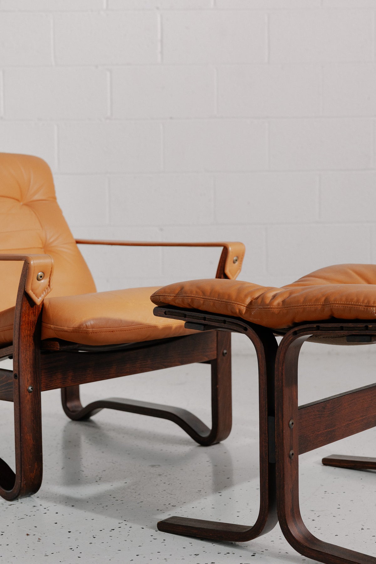 Additional view of Norwegian Reclining Armchair with Footstool