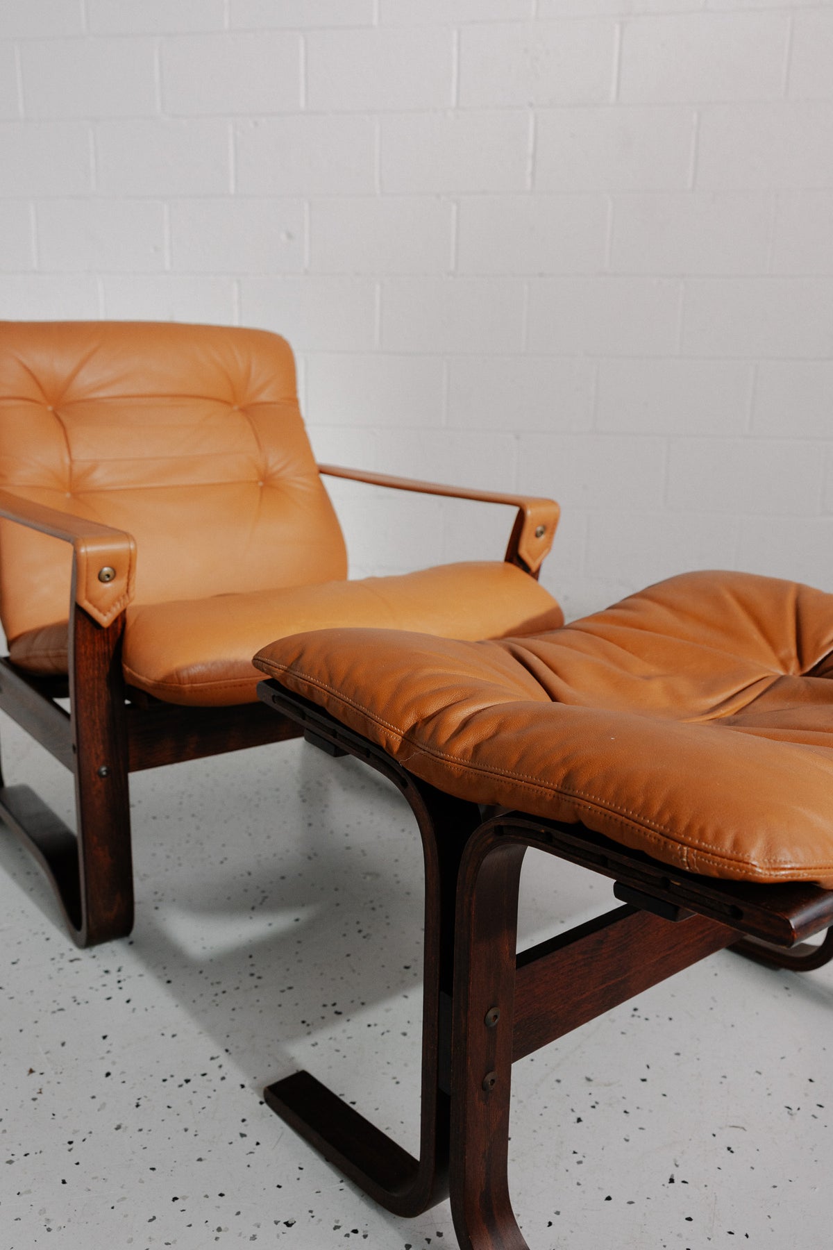 Additional view of Norwegian Reclining Armchair with Footstool