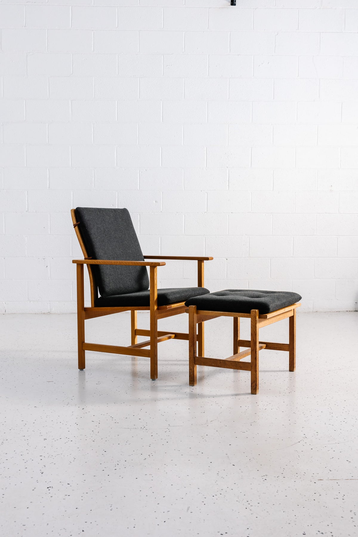 Børge Mogensen oak armchair & footstool