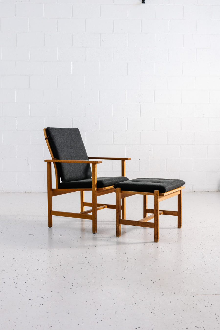 Børge Mogensen oak armchair & footstool