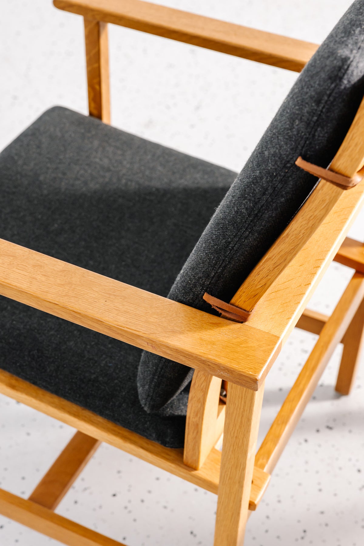 Additional view of Børge Mogensen oak armchair & footstool
