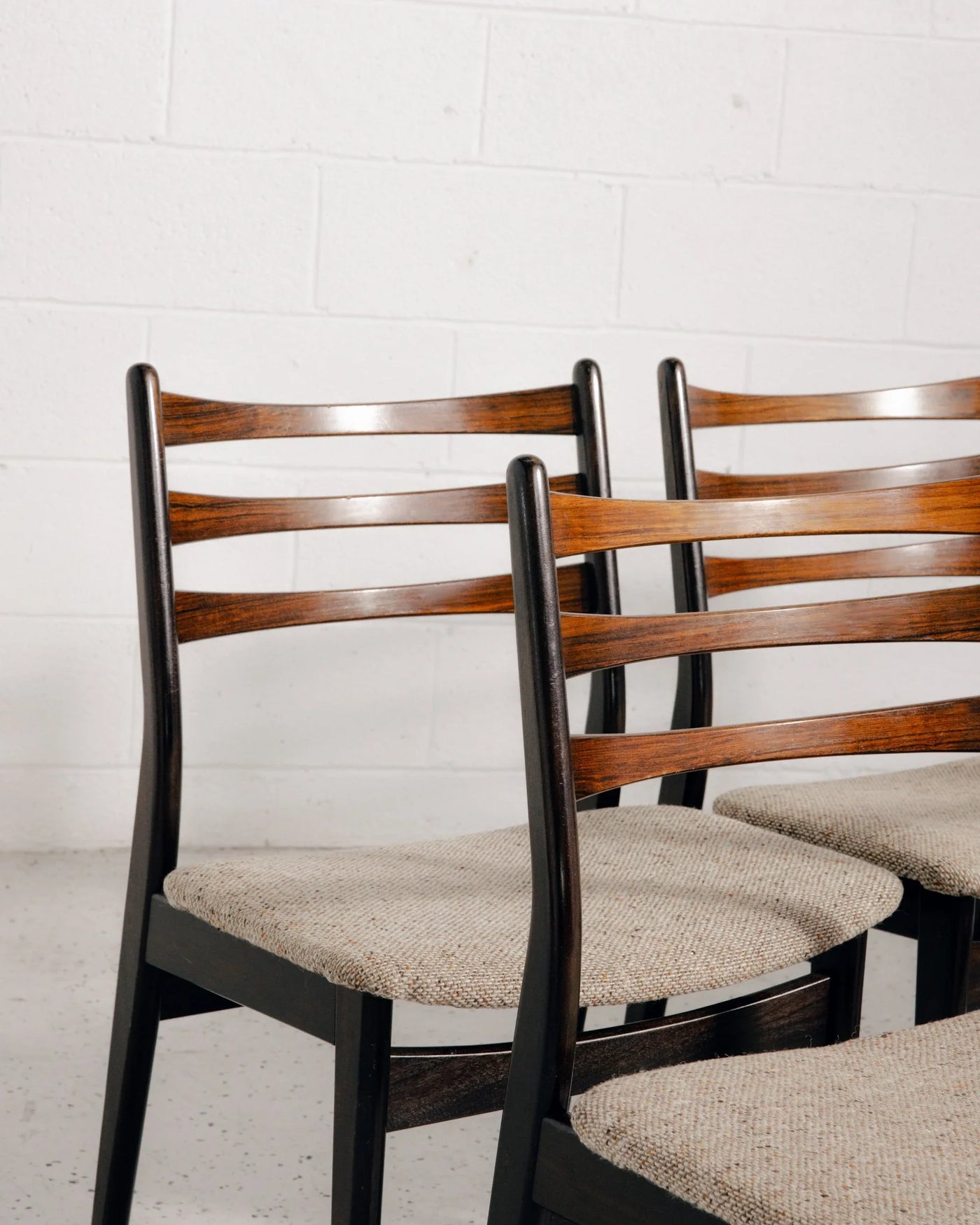 Set of 6 Ladderback Rosewood Dining Chairs