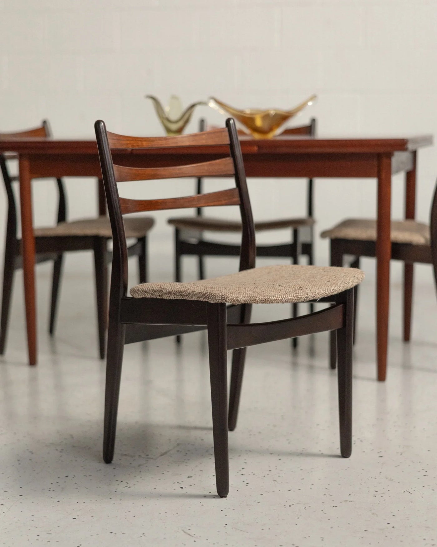 Set of 6 Ladderback Rosewood Dining Chairs