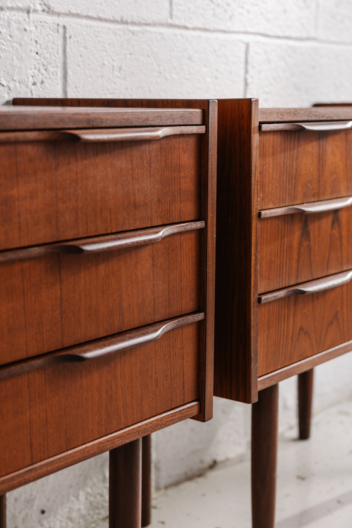 Pair of Danish Teak Bedside Chests