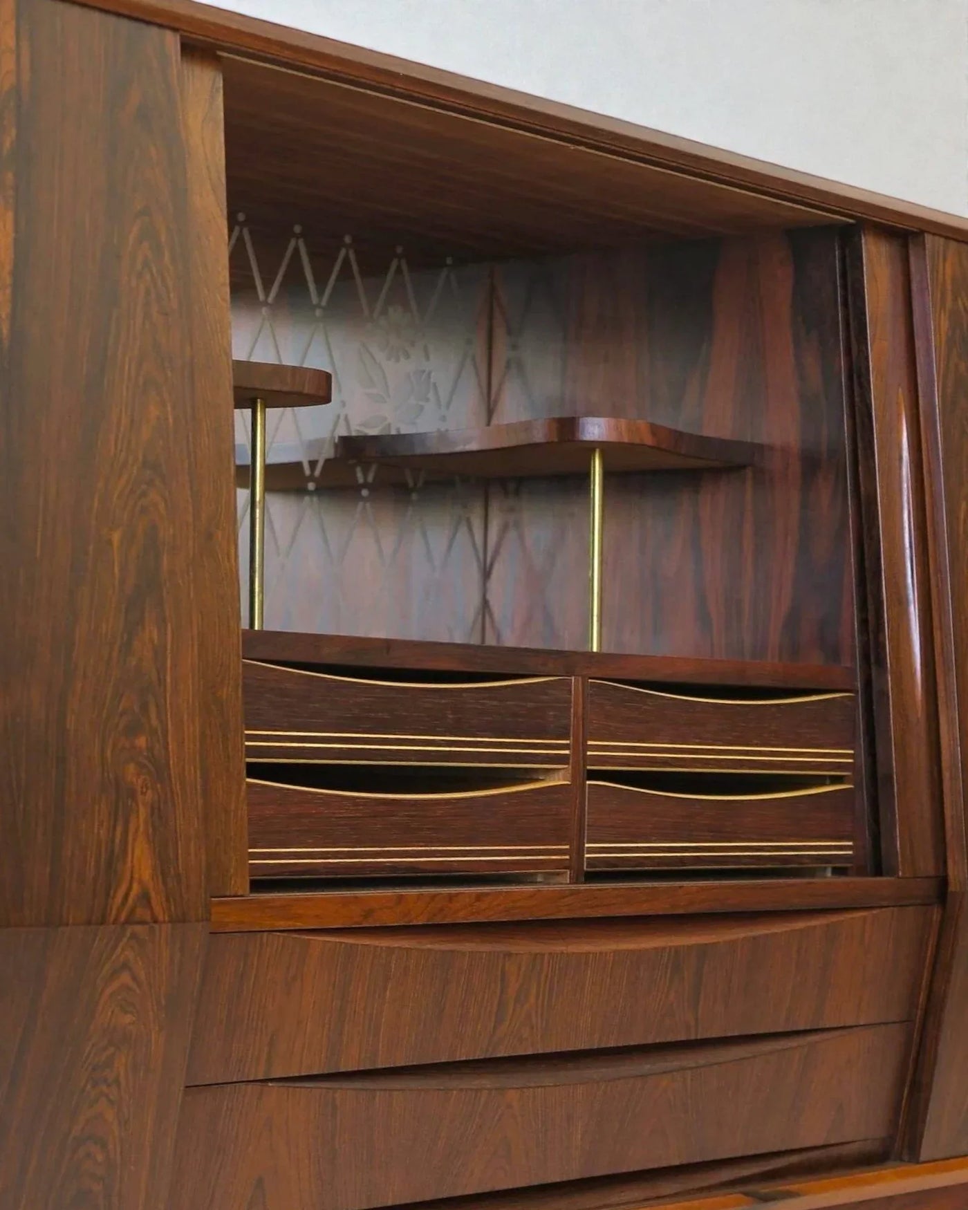 Rosewood Highboard by EW Bach