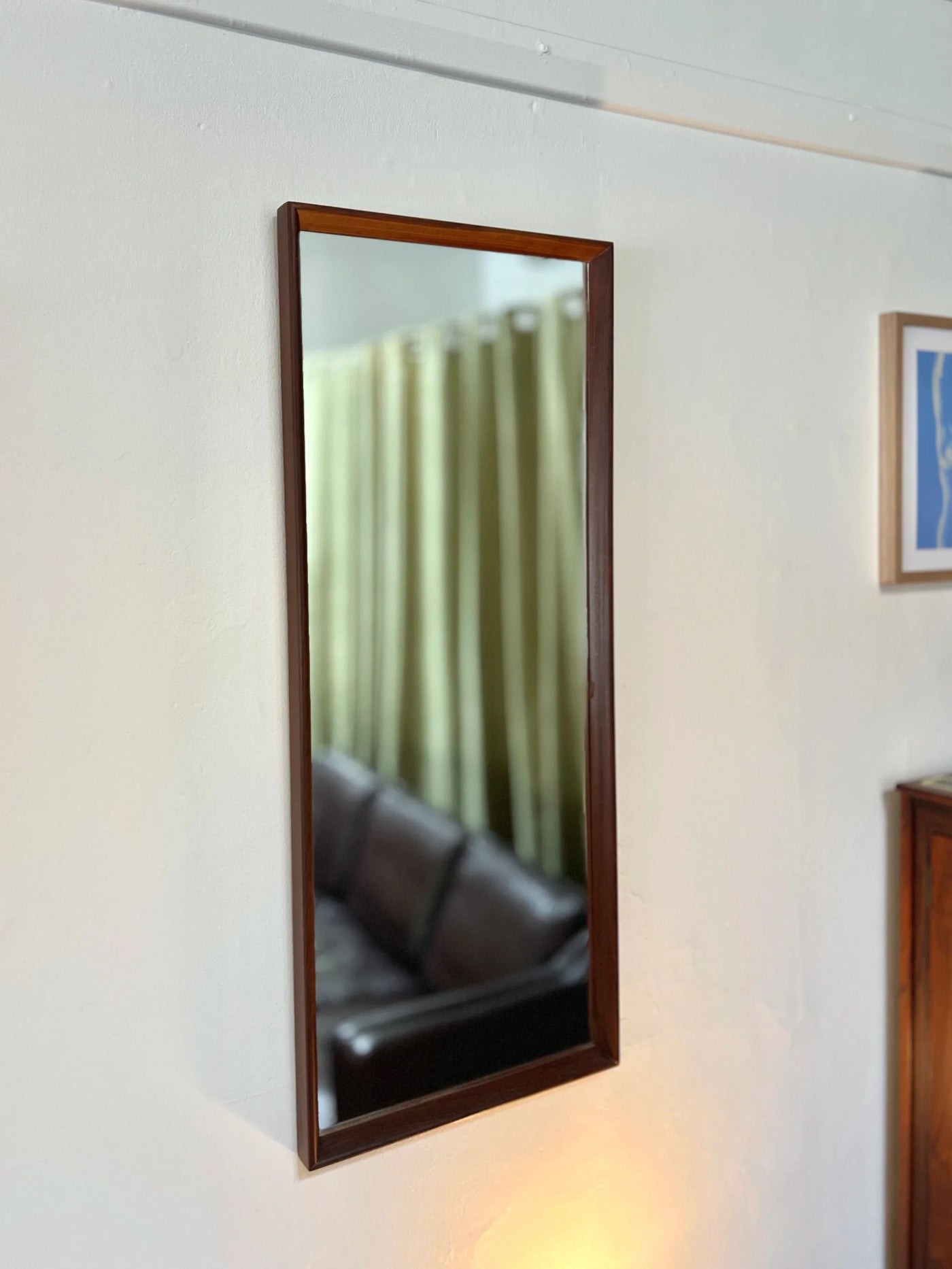 Rectangular Danish Mirror in Teak