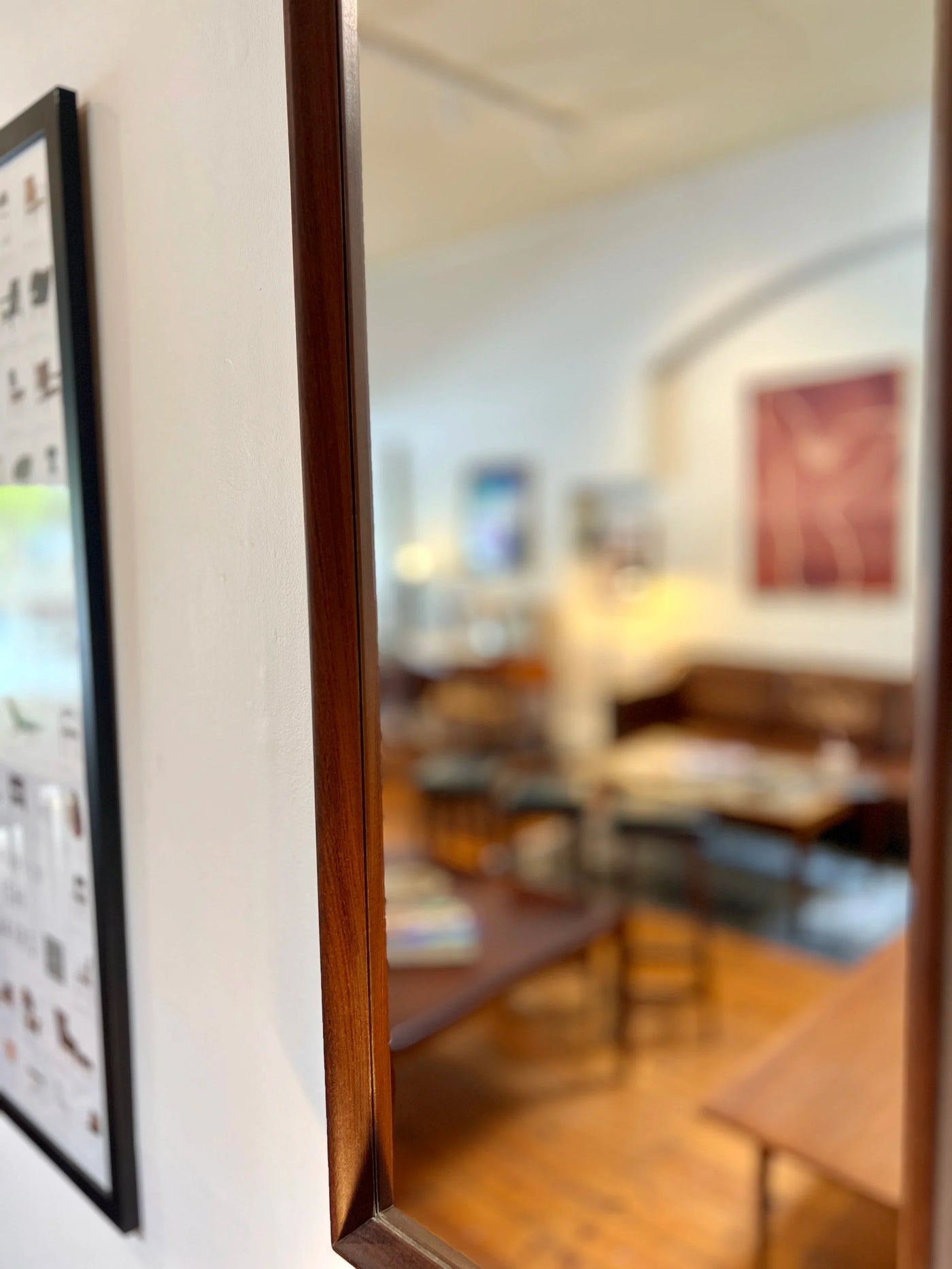 Rectangular Danish Mirror in Teak