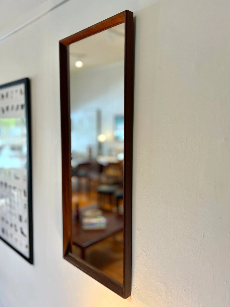 Rectangular Danish Mirror in Teak