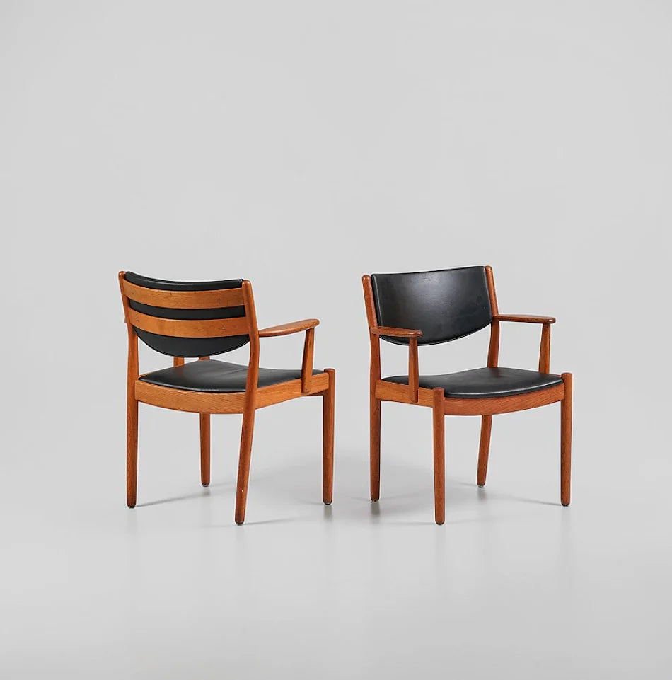 Pair of J62 Armchairs by Poul Volther in European Oak