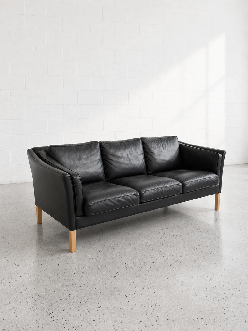 Stouby Three-Seater Leather Sofa