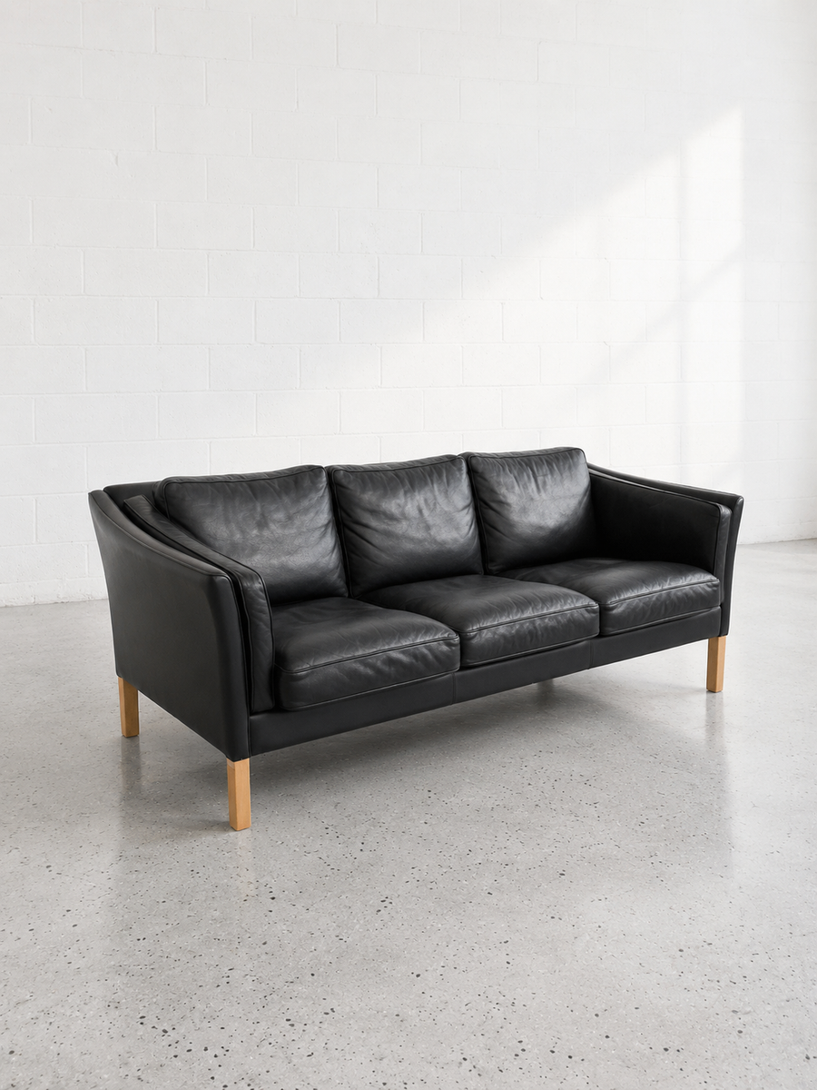 Stouby Three-Seater Leather Sofa