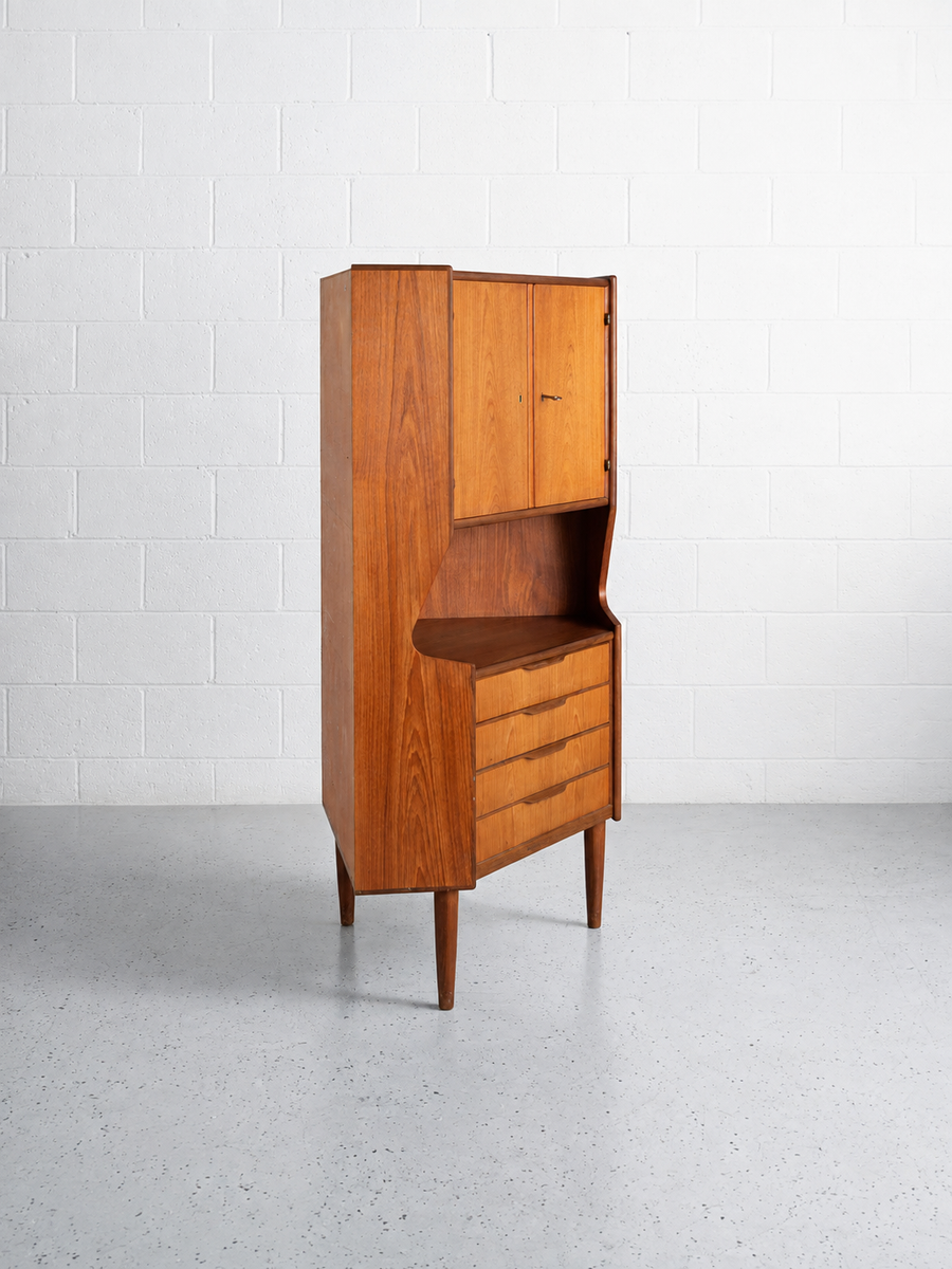 Teak Corner Cabinet