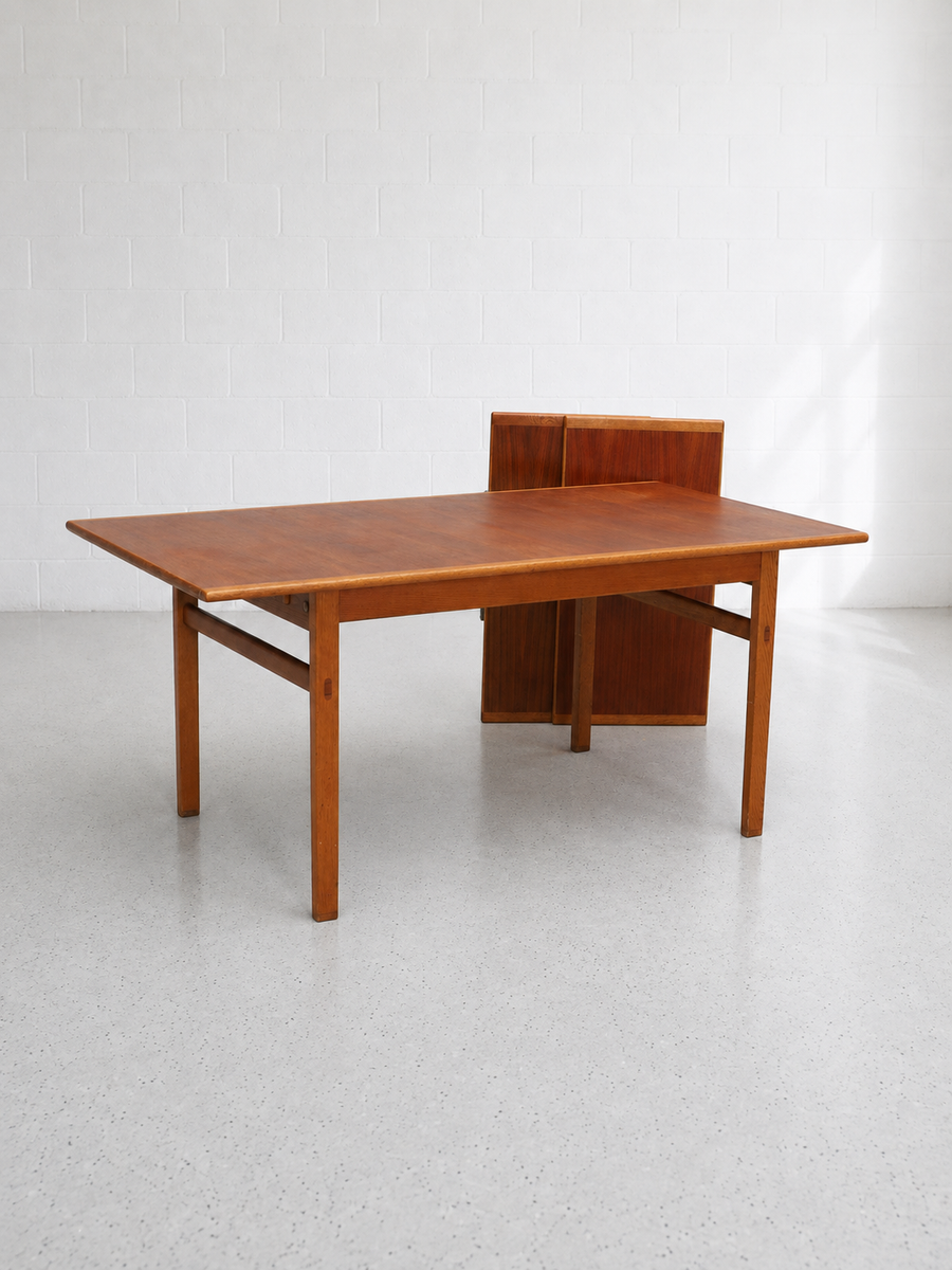 Swedish Extension Dining Table in Oak & Teak