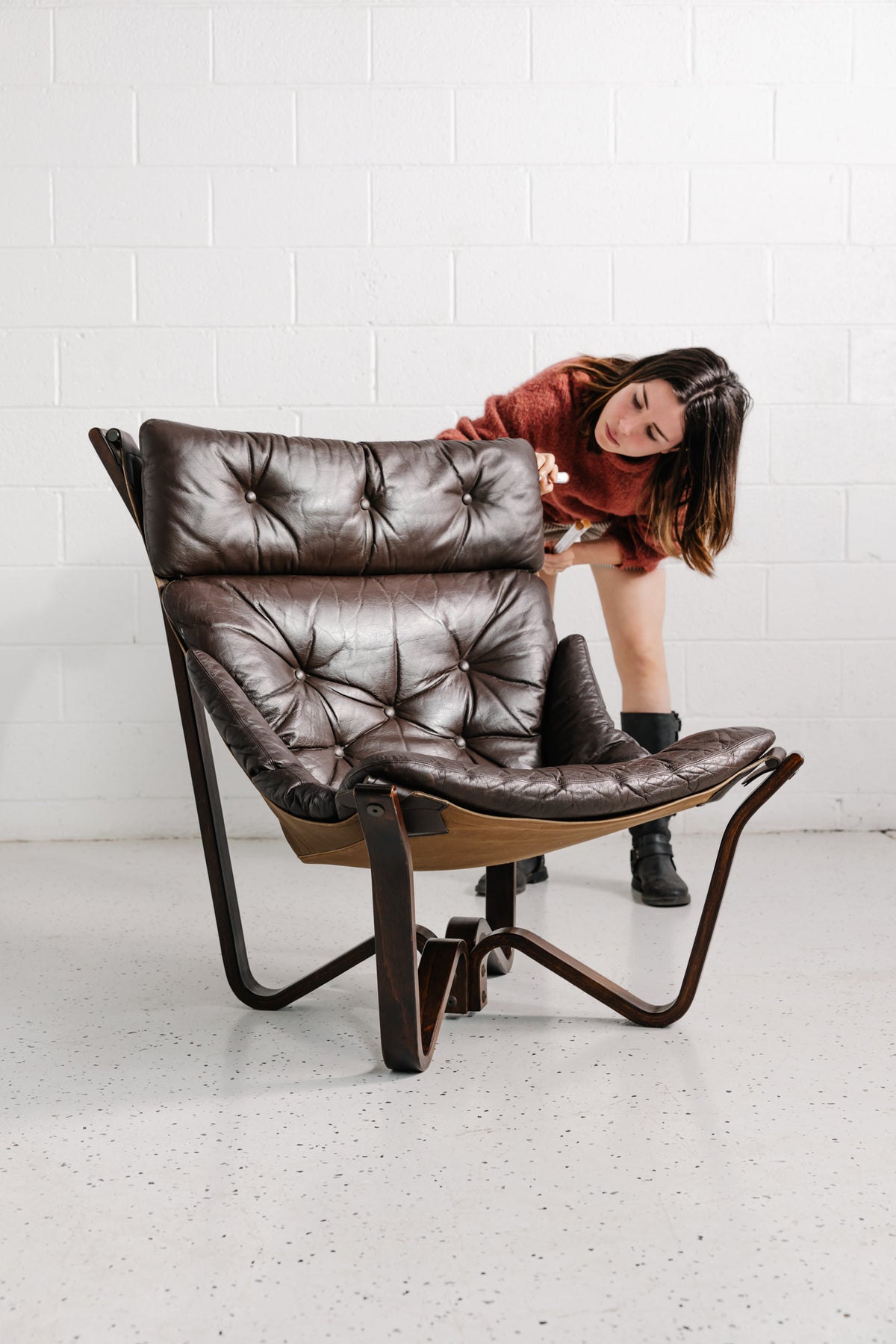 Additional view of Norwegian Viking lounge chair by Jim Myrstad for Brunstad