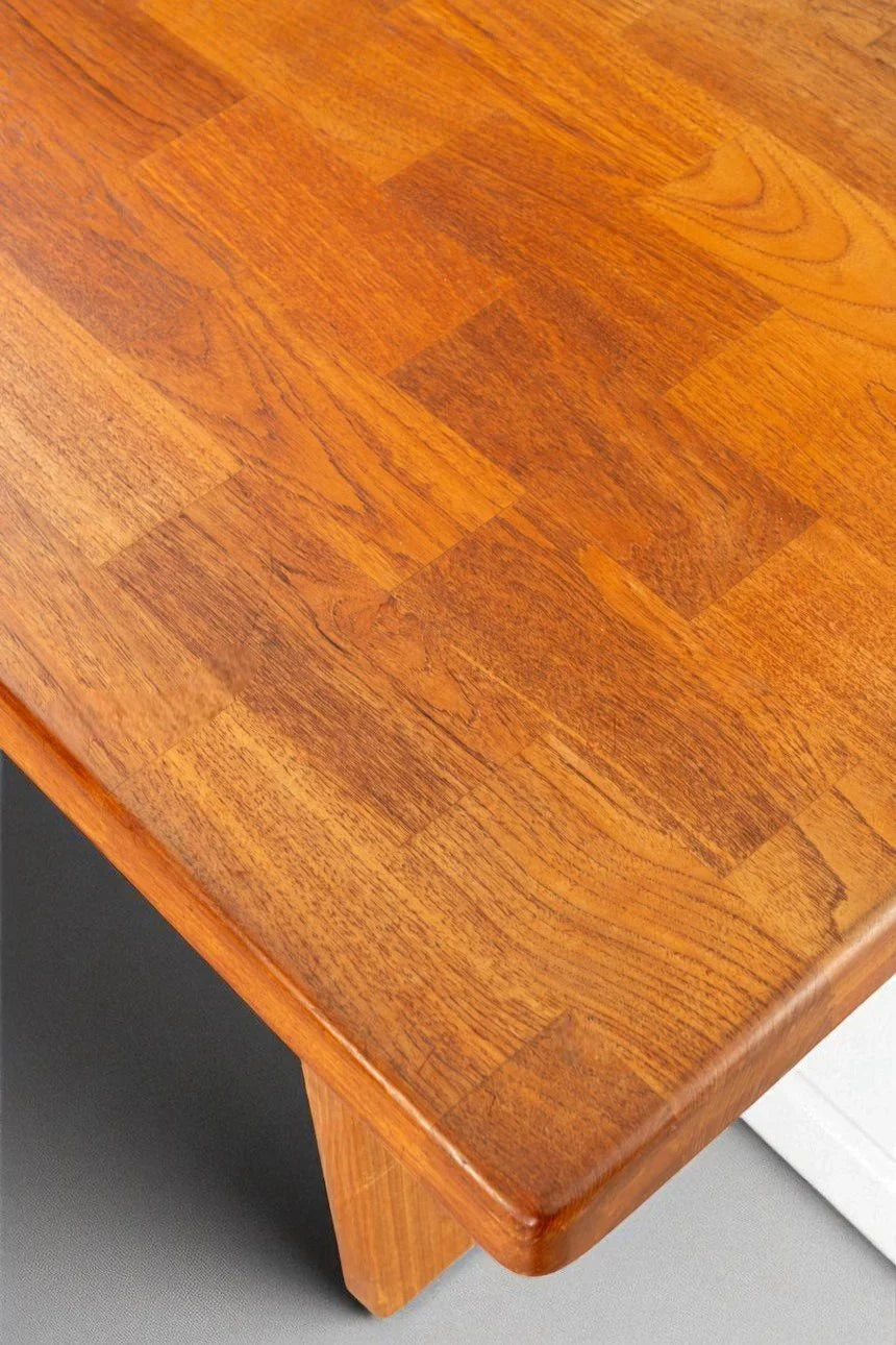 Solid Teak Sleigh-Base Coffee Table