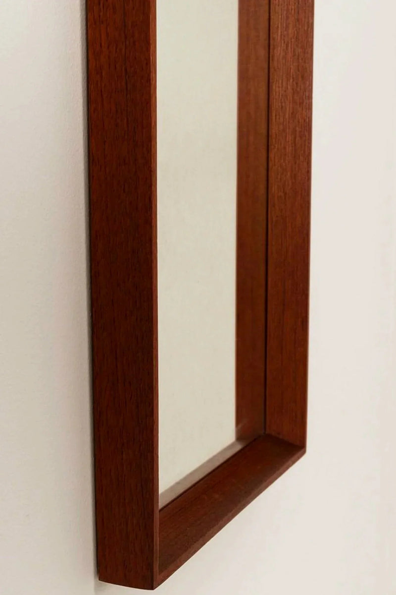 Rectangular Danish Mirror in Teak