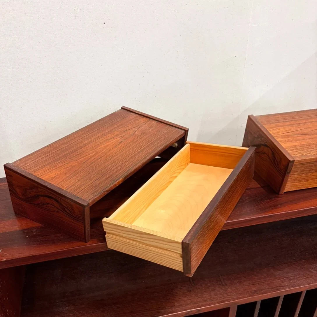 Pair of Rosewood Floating Bedsides