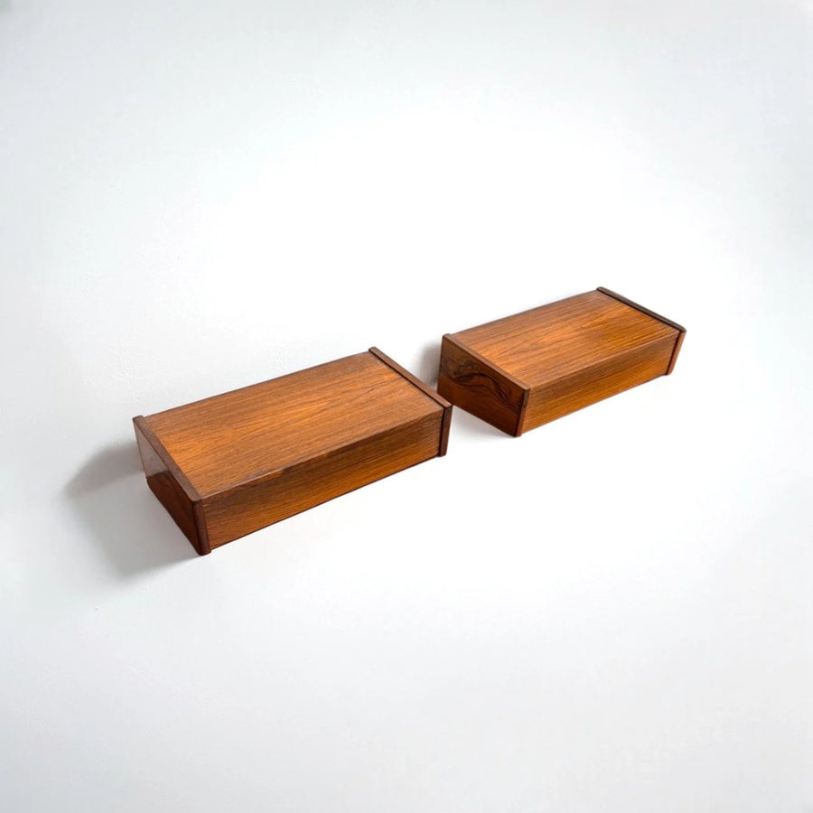 Pair of Rosewood Floating Bedsides